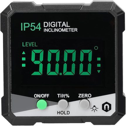 IP54 4 * 90° Taşınabilir Dijital Eğim Ölçer LCD Arka Işık Dijital İletki Eğim Ölçer Dijital Açı Cetvel Tek taraflı Manyetikler Çok Fonksiyonlu İletki Mutlak Bağıl Ölçüm Modu Veri Tutma