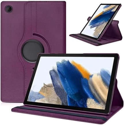 Samsung Galaxy Tablet Kılıfı Yatay ve Dikey Standlı 360 Derece Döner Tablet Kılıfı (MOR, Galaxy Tab A9)