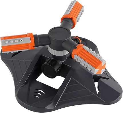 360° Dönen Bahçe Fıskiyesi Ayarlanabilir 3 Kollu Çim Fıskiyesi Sulama Sistemi Bahçe Veranda Avlu Su Püskürtücüsü Bahçe Sulama Sistemi Gri