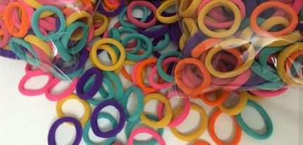 Adet Lastikli Havlu Toka Saç Tokası Orta Büyük Boy Esnek (Renkli)