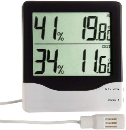 İç-Dış Dijital Problu Termometre Nem Ölçer, Beyaz