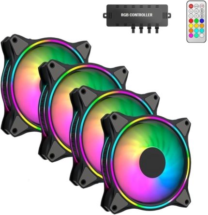 Air Turbine 4x120mm 4'lü Argb Pro Fan Seti Kit Kasa Fanı (kontrolcülü Ve Kumandalı)