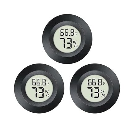 Paket Kapalı/Açık Higrometre Termometre Mini Dijital LCD Monitör Nem Ölçer Nemlendiriciler için Sıcaklık Nem Alıcılar Sera Sürüngen Nemi Fahrenheit/Santigrat (℉/℃)