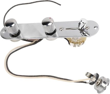 Gitar Kontrol Plakası, Elektro Gitar Yükseltme Ve Onarım İçin 250KΩ Potansiyometreli Önceden 5 Yollu Anahtar Plakası (GE236 (CR rengi))