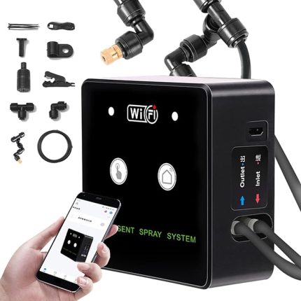 Wifi Yağmur Ormanı Teraryumu Zaman Ayarlı Sisleme Sistemi Sürüngen Akıllı Nemlendirme Sprey Kiti Otomatik Sprey 360° Dönebilen Nozul WiFi Bağlantılı Cep Telefonu Uzaktan Kumandalı APP Kontrolü