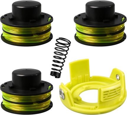Ryobi düzeltici için çim biçme makarası, çim biçme makarası, yedek, 1,2 mm, 8,4 m makara Ryobi RAC118 RLT3525S için (3 makara + 1 kapak)