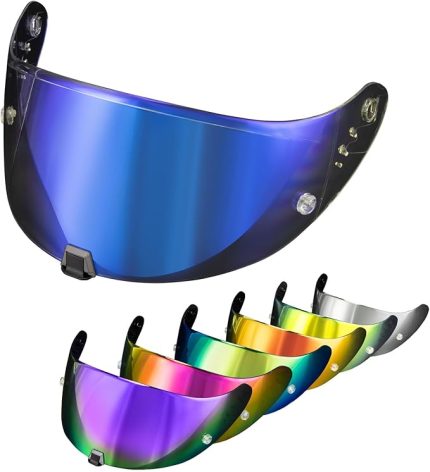 EXO 520 1400 R1 için Kask Vizörü Scorpion EXO 391 520 1400 R1 Motosiklet UV Koruması Yüz Kalkanı Değiştirme Aksesuarları (Şeffaf Mavi)