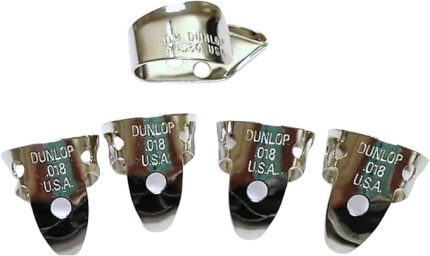 Dunlop Nikel Gümüş Parmak ve Başparmak Penaları, 0.46 mm, 5'li Paket