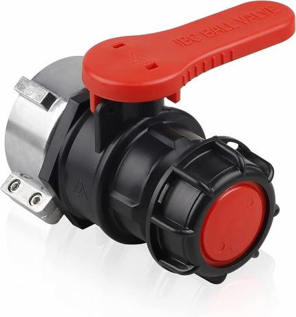 IBC Adaptör Bilyeli Musluk Tank Tahliye Musluğu Yedek Bilyeli Musluk IBC Bariyer Musluğu Çıkış Musluğu IBC Tank Aksesuar Kapaklı Musluk IBC Konteyner, Su Tankı Yağmur Bidonu, Bidon DN50 (75mm)