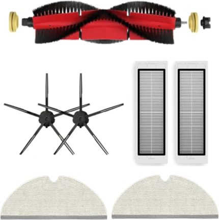 S5 Max, S6, S6Pure, S6Maxv Siyah Uyumlu Yedek Fırça Hepa Filtre Yenileme Seti-7 Parça