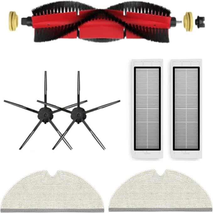 S5 Max, S6, S6Pure, S6Maxv Siyah Uyumlu Yedek Fırça Hepa Filtre Yenileme Seti-7 Parça