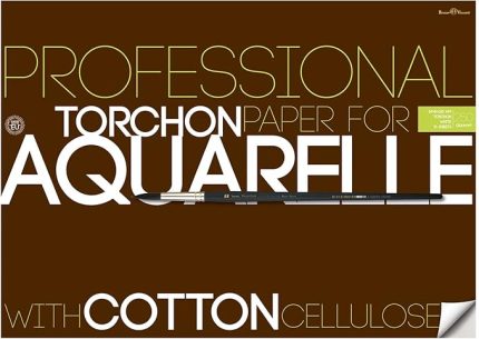 VİSCONTİ TORCHON PAMUK ELYAFLI SULUBOYA KAĞIDI, DOSYALI. 250 GR. A2 10 yp (millimeters, A2 594X420)