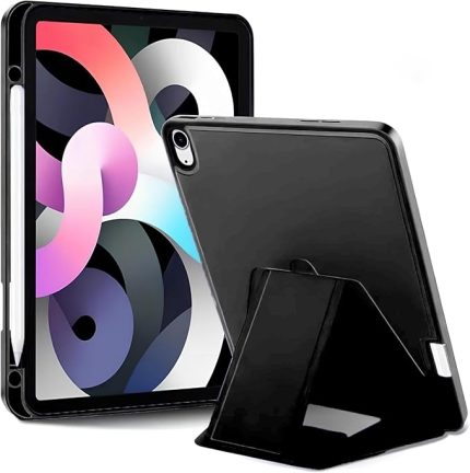 Samsung Tablet İle Uyumlu Kılıf Lüks Kadife İç Kaplamalı Suni Deri Mıknatıslı Standlı Tablet Arka Kapak (Siyah, Galaxy Tab S9 / S9 FE)