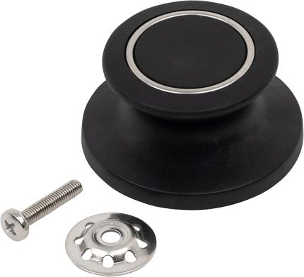 Otomatik havalandırmalı tencere kapağı sapı – 240°C'ye kadar ısıya dayanıklı, bulaşık makinesinde yıkanabilir – delikli cam kapak için kapak düğmesi – vida malzemesi dahil – tüm üreticiler