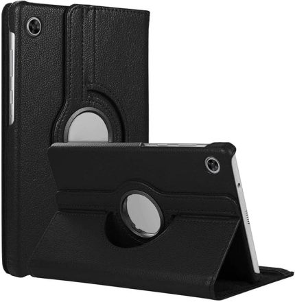 Lenovo Tab M10 10.3 inch TB-X606 X606F 360 Derece Döner Standlı Deri Kılıf Siyah