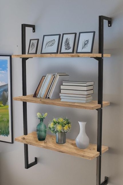 Duvara monte Kitaplık, Raf (Çam)