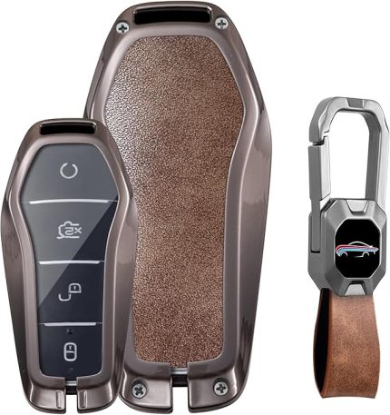 Anahtar kılıfı araba anahtarı kılıfı BYD Atto 3 Qin Plusdmi Tang DM Han EV Dolphin Song PRO Qin Plus DM-i anahtarlık 3 tuşlu A kahverengi