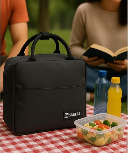 ve Soğuk Gıda Taşıma Termal Çanta – Piknik, Kamp, Yolculuk, Okul ve Ofis İçin Pratik Çözüm (Siyah)