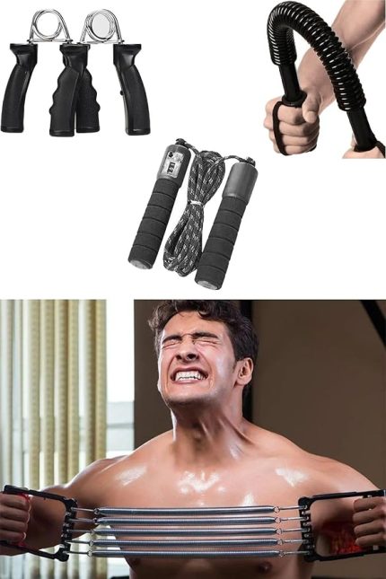 Parça Spor Seti Omuz Sırt Göğüs Kol Bilek Kası Geliştirme Seti Kas Geliştirme Fitness Seti