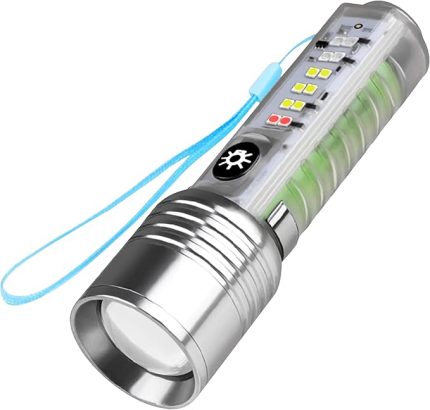 Çakarlı Ledli Şarjlı 9 UV Işıklı SOS Acil Durum Anahtarlık Mini El Feneri 130 lümen 3W 47740