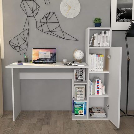 Dolaplı Çalışma Masası (Beyaz)