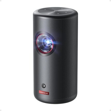 Anker Capsule 3 Laser 1080p, WiFi ve Bluetooth'lu Mini Akıllı TV Projektörü, Dolby Digital, Lazer Teknolojisi, Otomatik Odaklama, 120 İnç Resim, 2.5H Dahili Pil