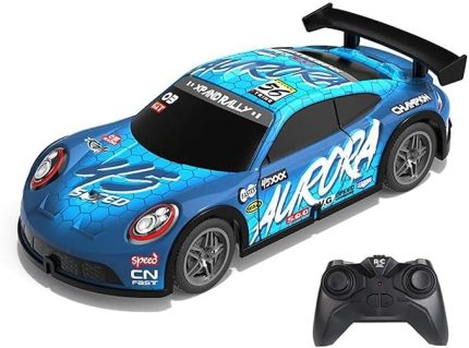 2.4 Ghz RC Full Fonksiyon LED Işıklı Gövde 1:22 Şarjlı Uzaktan Kumandalı Drift Arabası (mavi)