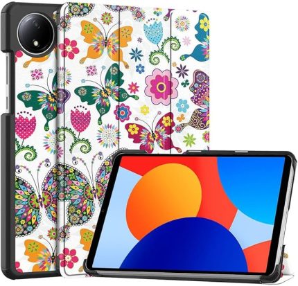 Xiaomi Redmi Pad SE 22,1 cm (8,7 inç) için koruyucu kılıf, güzel poliüretan deri, katlanır kılıf, stant, ince, hafif, otomatik uyanma/uyku modu, tablet için koruyucu kılıf (KN-2)