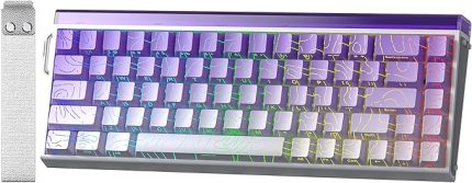 Hero 68 He Manyetik Klavye Rapid Trigger Dragon King Switch 8000Hz RGB Neon TKL Hot Swap Oyuncu Klavyesi Mor