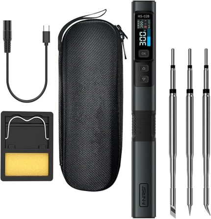 HS-02 lehimleme 100W taşınabil termostatik lehimleme istasyonu lehimleme kalemi ev bakımı kaynak Siyah HS-02B-Standart 3 başlı