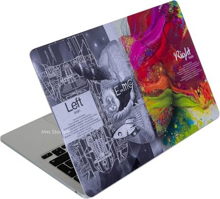 Macbook Air M1 Kılıf Yapıştırma Laptop Sticker Koruyucu Kaplama A2337 ile Uyumlu BrainNL Gri