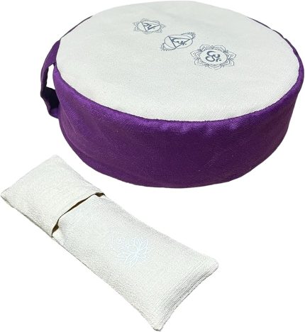 Ham Bez Karabuğday Dolgulu Zafu Meditasyon Minderi & Ham Bez Lavantalı Karabuğday Göz Yastığı