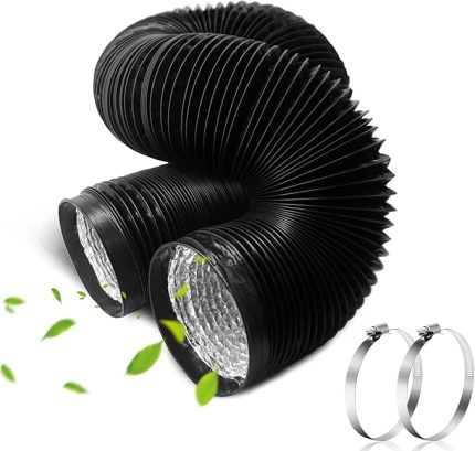100 mm 2 metre havalandırma hortumu, PVC alüminyum esnek hortum, hava tahliye hortumu, alüminyum esnek boru, hava hortumu, büyüme çadırı, kurutucu, Home Vent-Register için