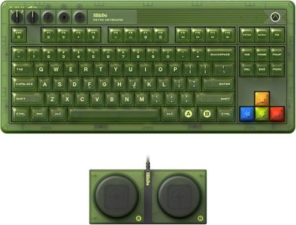 Retro 87 mekanik klavye, RGB arka ışıklı, Bluetooth/2.4G/USB-C Hot Swappable kablosuz oyun klavyesi Windows ve Android için - Xbox Edition (resmi lisanslı) - QWERTY US klavye