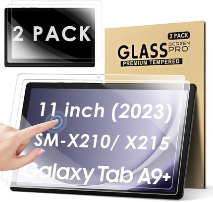 2 Adet Tam Ekran Koruyucu Folyo Samsung Galaxy Tab A9 Plus 11 inç 2023 için Ekran Koruyucu 9H Sertlik Çizilmez Kabarcık Önleyici Folyo Cam Galaxy Tab A9+ Plus SM-X210/X216/X218 için