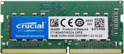 16GB 260pin SODIMM DDR4 PC4-25600 NONECC