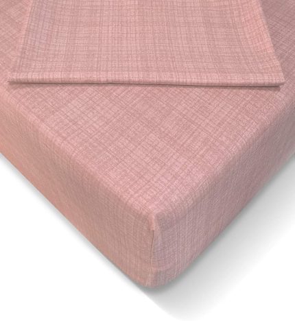 Turca Ranforce 120x200 Cm Lastikli Çarşaf Seti - Pudra AT7608