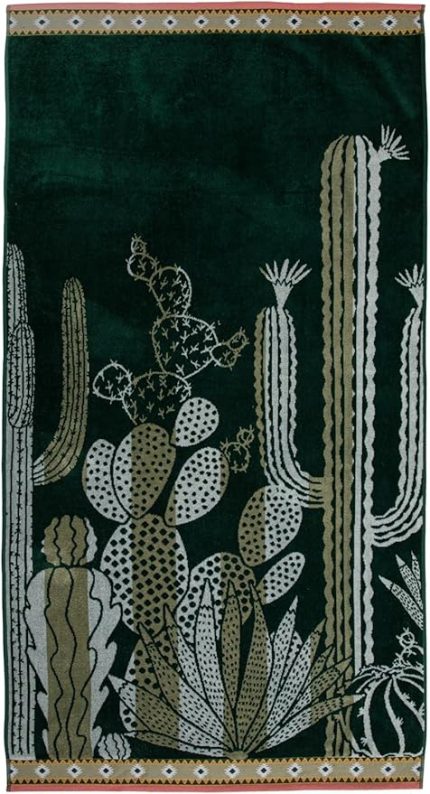 Cannes Cactus Kadife Plaj Havlusu 86x162