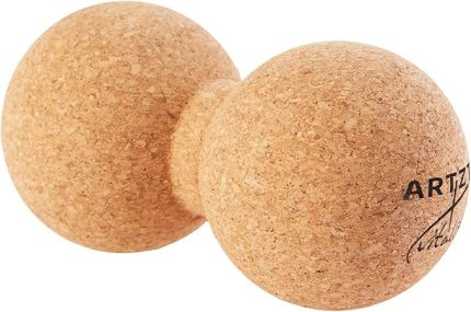 vitality Mantar Ball Duo | Gerçek Mantardan Çift Bağ doku Topu | Sürdürülebilir Masaj Topu Portekiz'de Üretilmiştir | Evde Bağ Doku Eğitimi için Mantar Fasya Topu, Bej, 16 x 8 cm