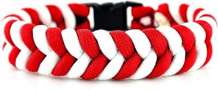 Kırmızı Beyaz Survival Yılan Paracord Bileklik - PAR0009