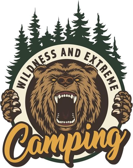 Road Camping Off Road Kamp Sticker Ayı Bear Sticker 10 x 8 cm