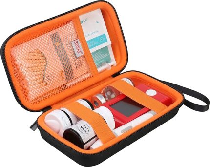 Diabetik Temsiller Seyahat case，Diabetes Testing Kit için çanta taşıyan depo,Kan Glucose Monitor Meters Diğer Diabetik Sunucuları,Siyah