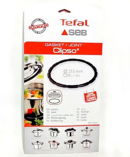 SEB 792237 8/10L paslanmaz çelik conta Ø 253 mm Clipso Easy 8L, Clipso Modulo 8/10L ve Clipso Control 8/10L için geliştirilmiştir