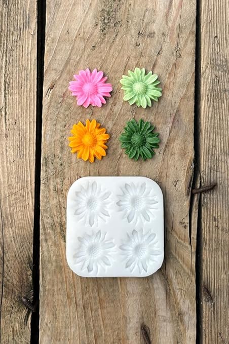 Concept Koyun Gözü Çiçeği Dörtlü Mum Kalıbı (Silikon) - Görsel 2