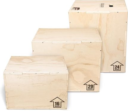 Fitness 3'ü 1 arada Plyo Atlama Kutusu - Küçük, Standart veya XL - Tüm Beceri Seviyeleri için Fırlatma Kutusu Egzersizleri