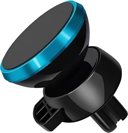 Araç Telefon Tutacağı Güçlü Mıknatıs / 360° Dönme/Metal Gövde, Manyetik Cep Telefonu Tutacağı, Tüm Telefonlar için Gösterge Panelinde Yapıştırma, 6 Mıknatıslı Son Teknoloji, Mavi