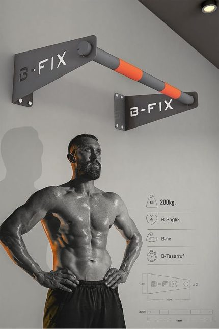 B-FIX Barfiks Aleti - Barfiks Demiri - Barfix Çubuğu (Antrasitgri)