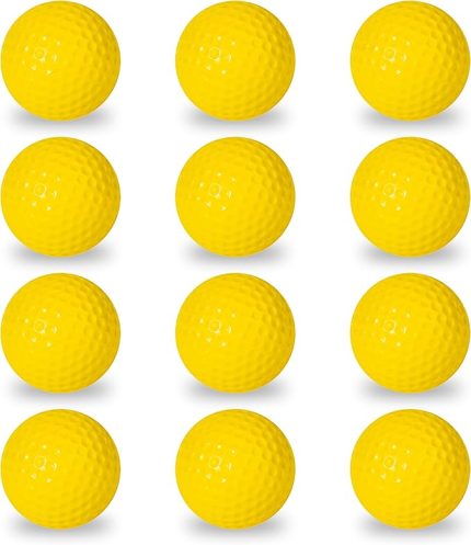 Sports Golf Topları – Resmi Boyut – İç veya Dış Mekan Golf Antrenmanı – Golf Egzersizleri için Kısıtlı Top Dövüşü – 12'li Paket – Arka Bahçe Eğitimi