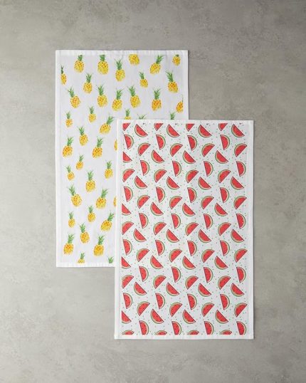 Home Fruits Pamuk 2'li Kurulama Bezi 30x50 cm Kırmızı-Turuncu