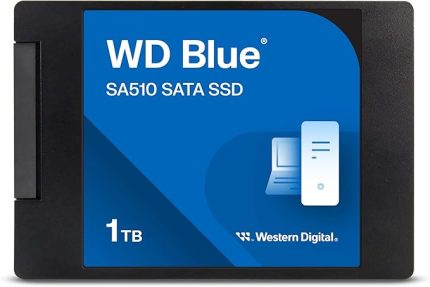 Blue SA510 SATA SSD 1 TB 2,5 inç (560 MB/s'ye kadar okuma, 520 MB/s'ye kadar yazma, PC/dizüstü bilgisayar için yükseltme, Dropbox Professional, Western Digital SSD Dashboard)